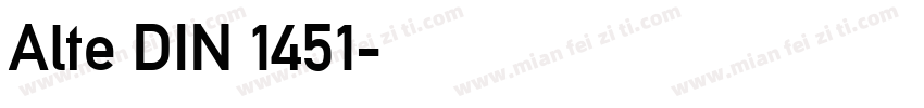 Alte DIN 1451字体转换